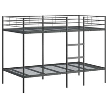 Stapelbed Zonder Matras Staal 100 x 200 cm Zwart
