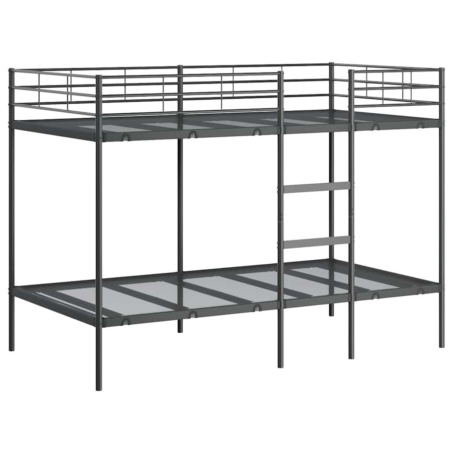 Stapelbed Zonder Matras Staal 100 x 200 cm Zwart