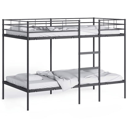 Stapelbed Zonder Matras Staal 100 x 200 cm Zwart