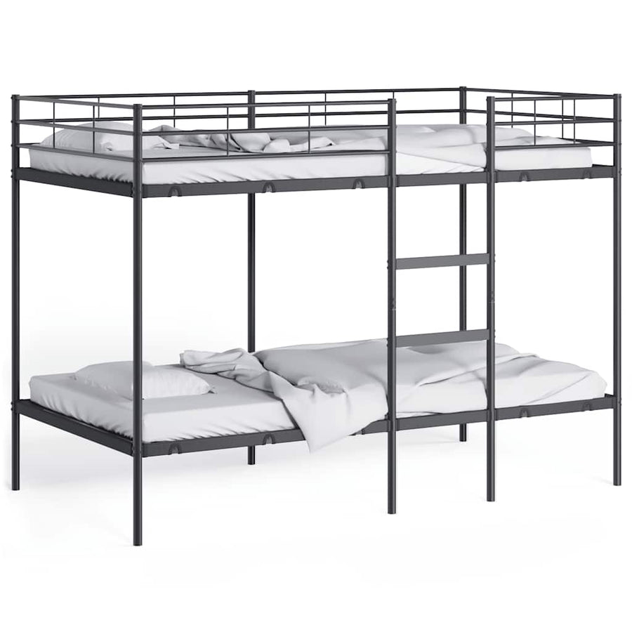 Stapelbed Zonder Matras Staal 100 x 200 cm Zwart