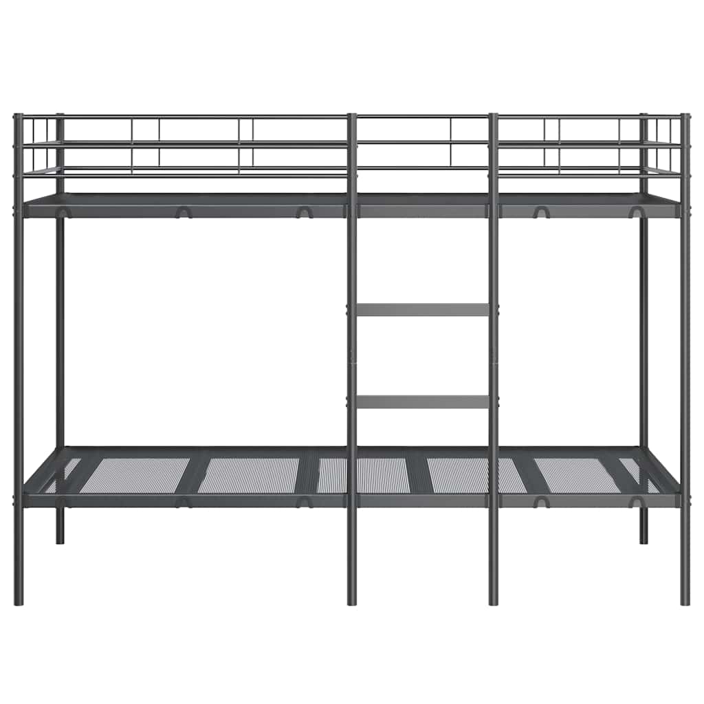 Stapelbed Zonder Matras Staal 100 x 200 cm Zwart