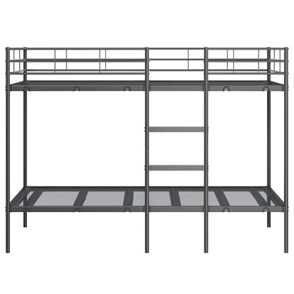 Stapelbed Zonder Matras Staal 100 x 200 cm Zwart