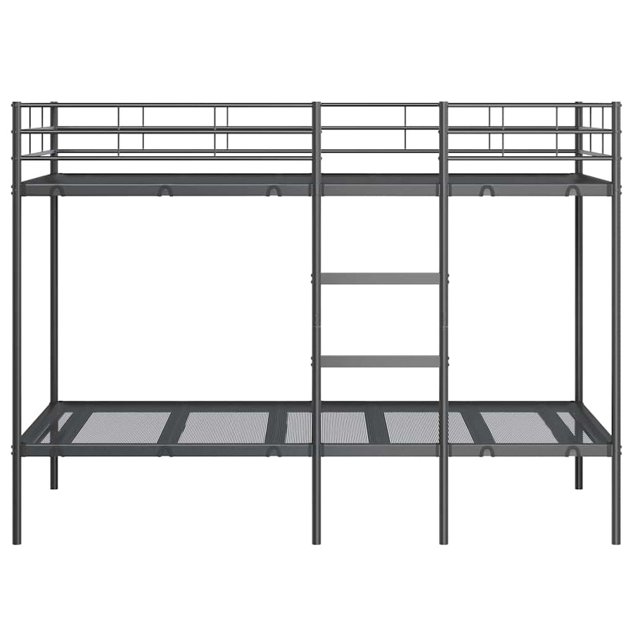 Stapelbed Zonder Matras Staal 100 x 200 cm Zwart