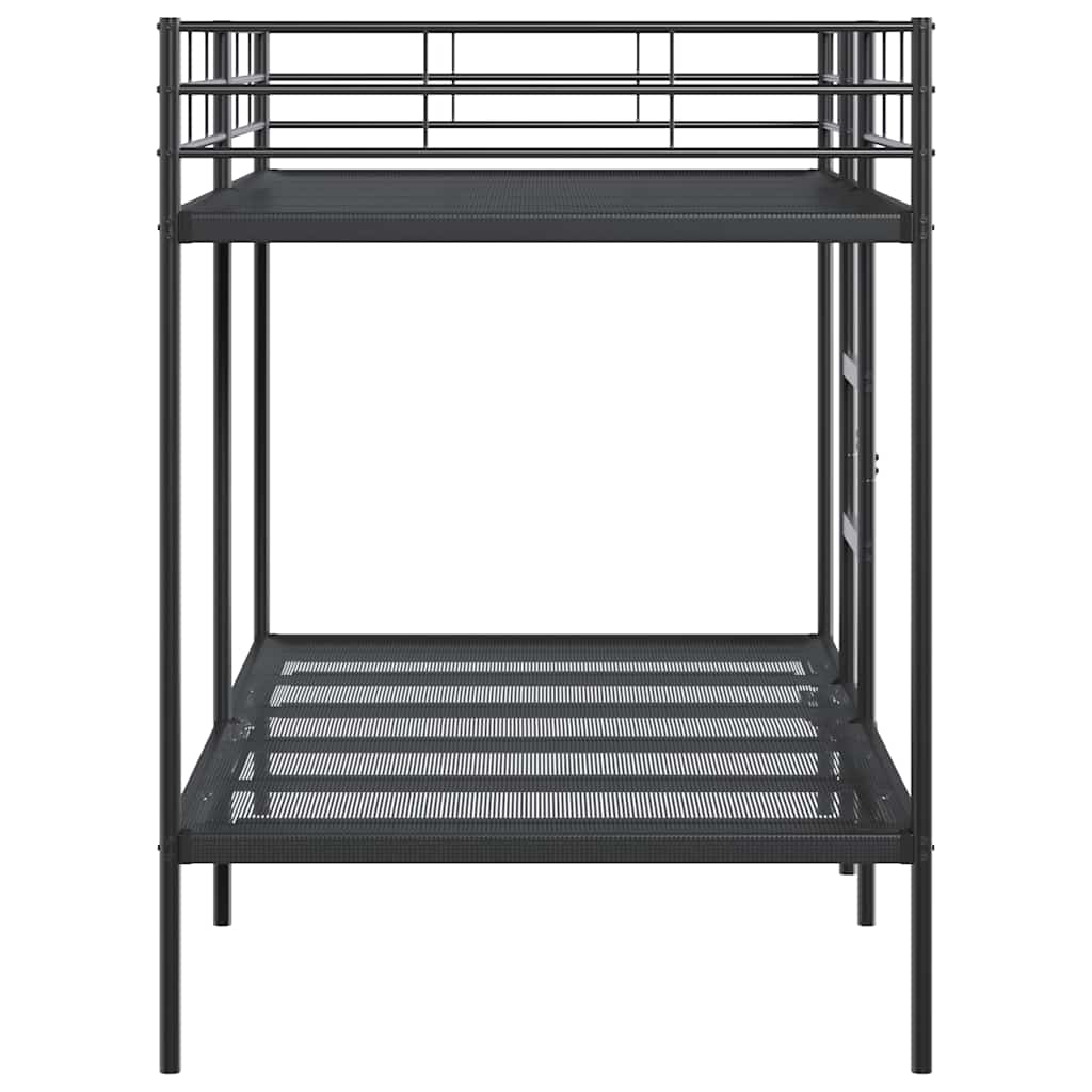 Stapelbed Zonder Matras Staal 100 x 200 cm Zwart