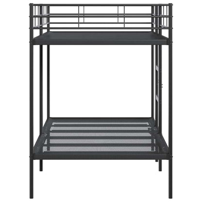 Stapelbed Zonder Matras Staal 100 x 200 cm Zwart