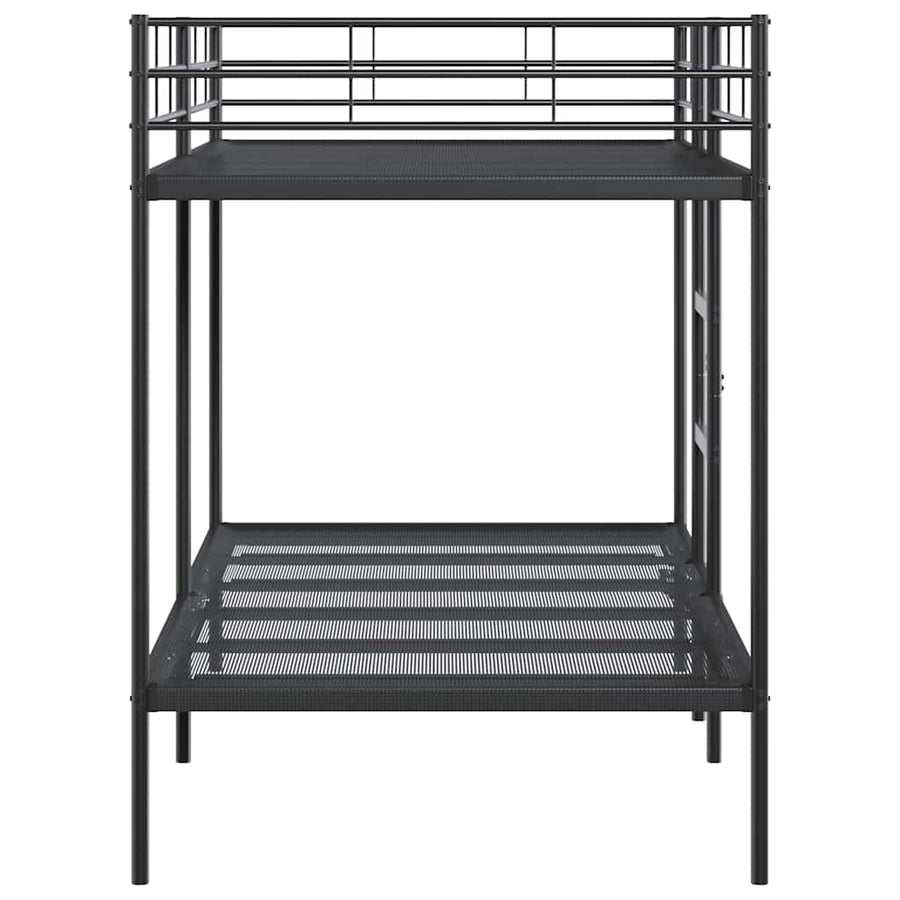 Stapelbed Zonder Matras Staal 100 x 200 cm Zwart