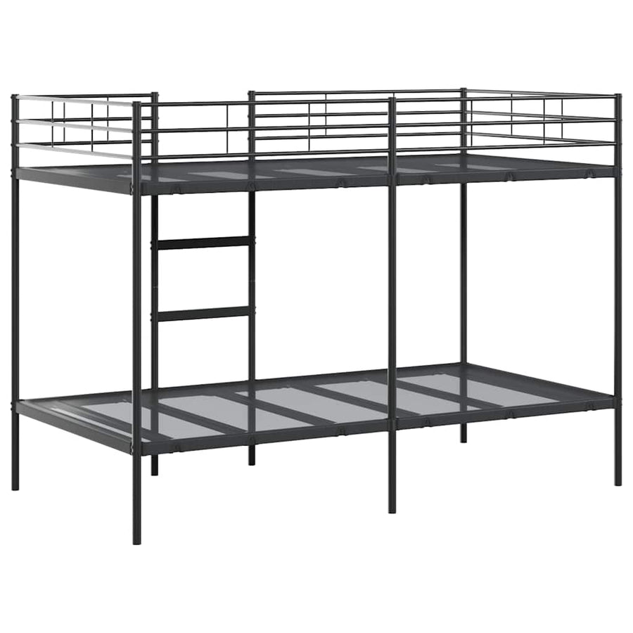 Stapelbed Zonder Matras Staal 100 x 200 cm Zwart