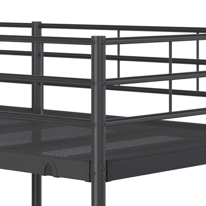Stapelbed Zonder Matras Staal 100 x 200 cm Zwart