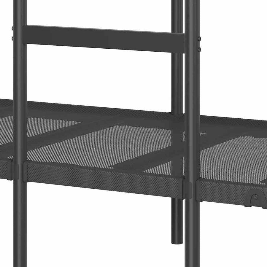Stapelbed Zonder Matras Staal 100 x 200 cm Zwart