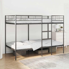 Stapelbed Zonder Matras Staal 100 x 200 cm Zwart