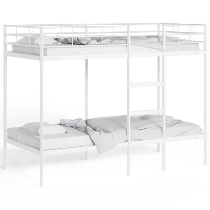 Stapelbed Zonder Matras Staal 75 x 190 cm Wit