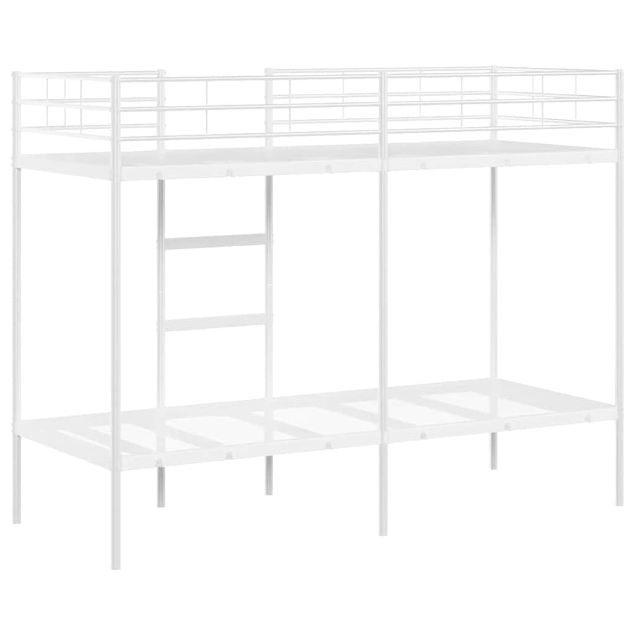 Stapelbed Zonder Matras Staal 75 x 190 cm Wit