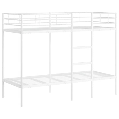 Stapelbed Zonder Matras Staal 80 x 200 cm Wit