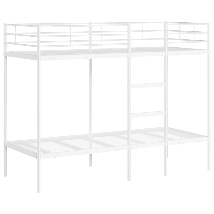 Stapelbed Zonder Matras Staal 80 x 200 cm Wit