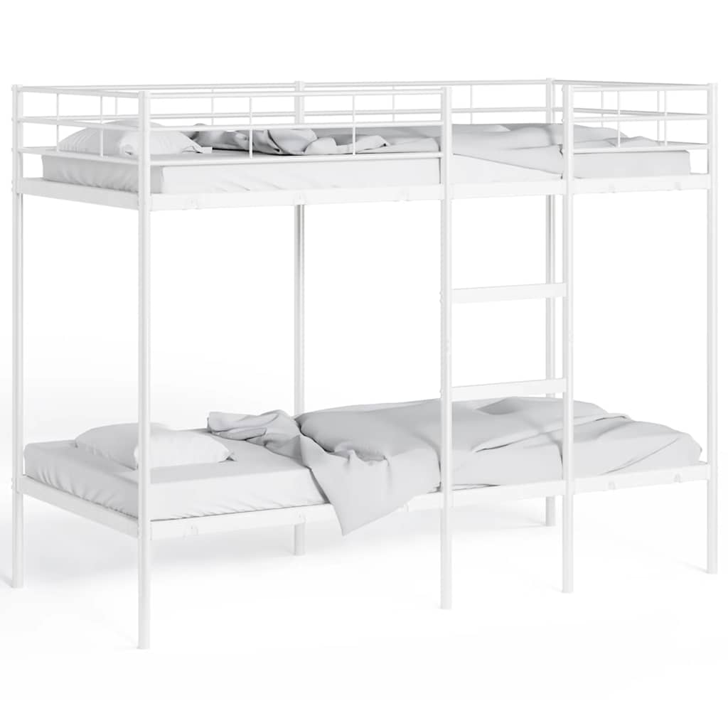 Stapelbed Zonder Matras Staal 80 x 200 cm Wit