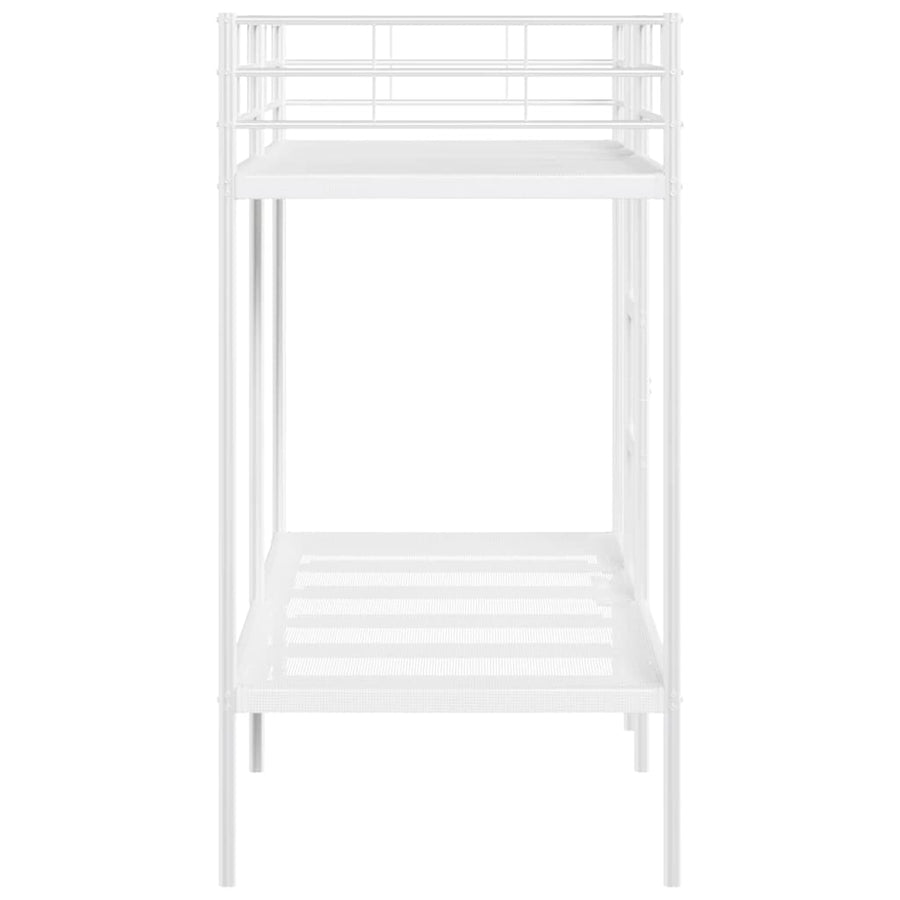 Stapelbed Zonder Matras Staal 80 x 200 cm Wit