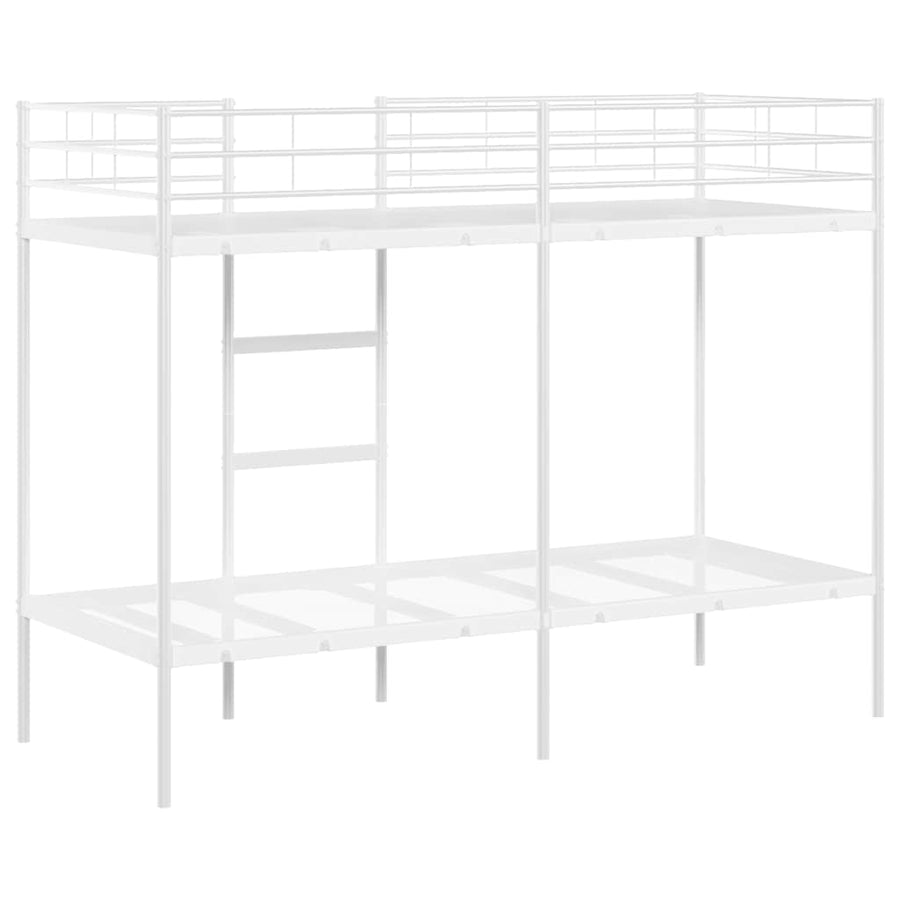 Stapelbed Zonder Matras Staal 80 x 200 cm Wit