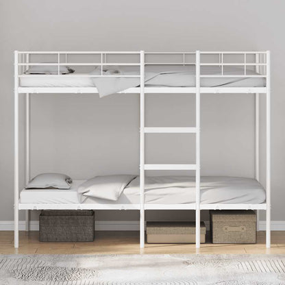Stapelbed Zonder Matras Staal 90 x 190 cm Wit