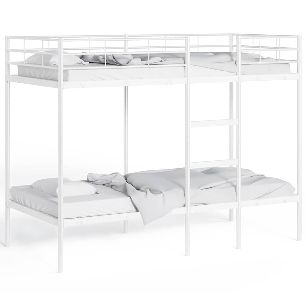 Stapelbed Zonder Matras Staal 90 x 190 cm Wit
