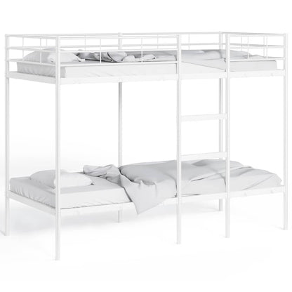 Stapelbed Zonder Matras Staal 90 x 190 cm Wit