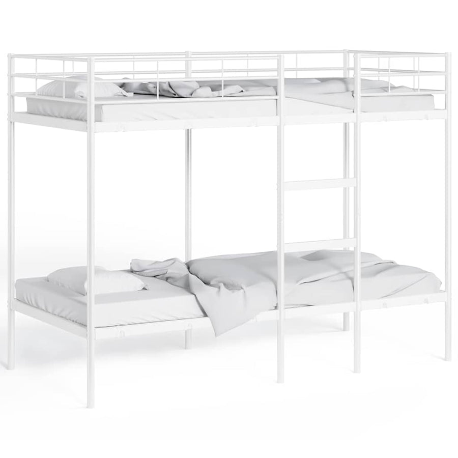 Stapelbed Zonder Matras Staal 90 x 190 cm Wit