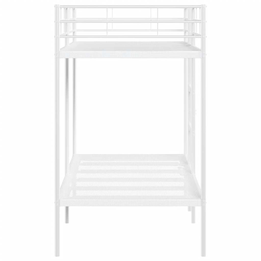 Stapelbed Zonder Matras Staal 90 x 190 cm Wit