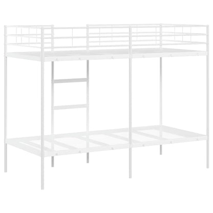 Stapelbed Zonder Matras Staal 90 x 190 cm Wit