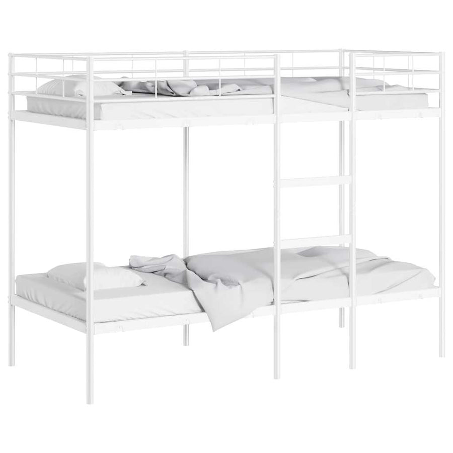 Stapelbed Zonder Matras Staal 90 x 200 cm Wit