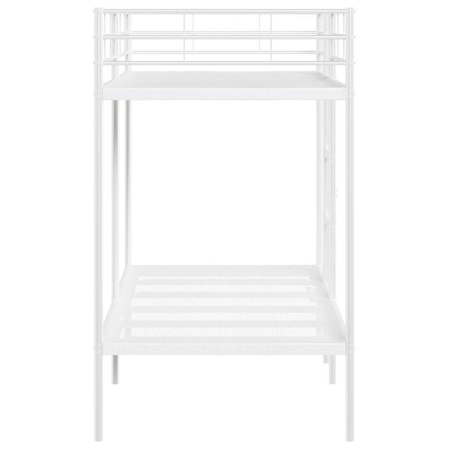 Stapelbed Zonder Matras Staal 90 x 200 cm Wit