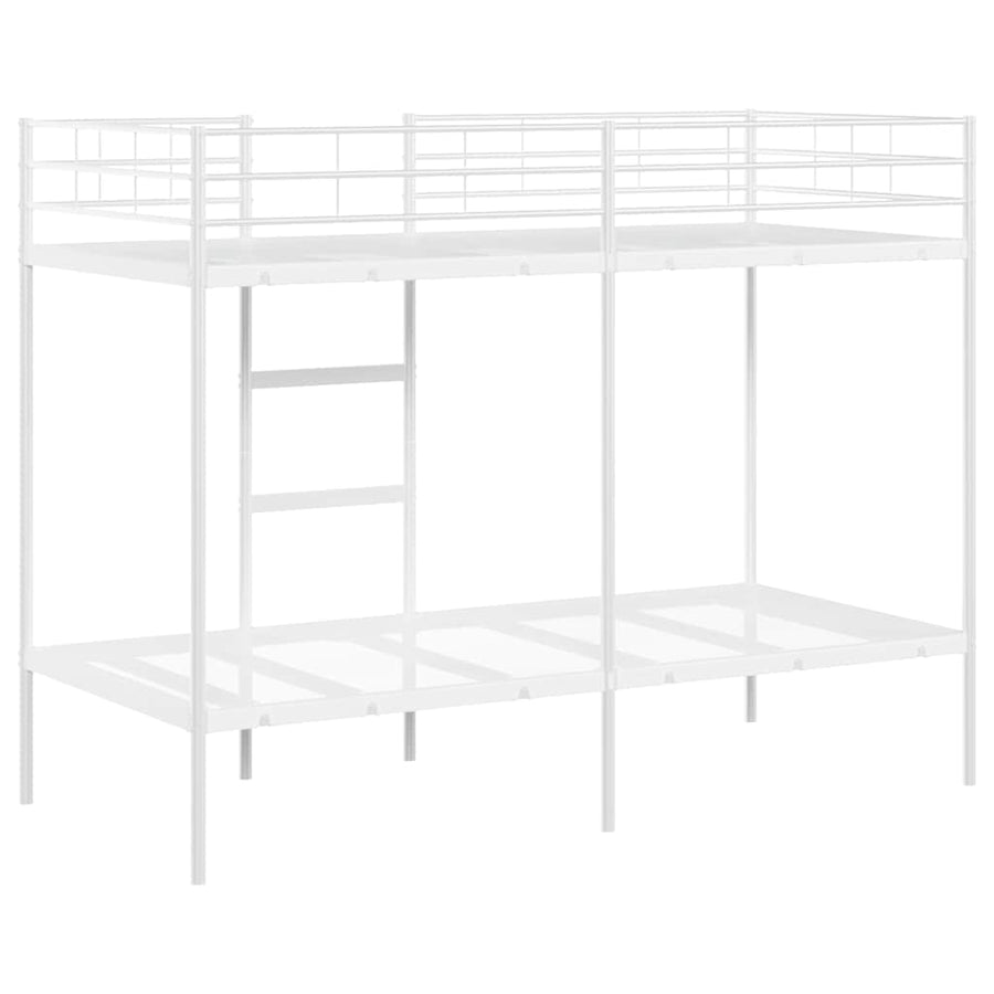 Stapelbed Zonder Matras Staal 90 x 200 cm Wit