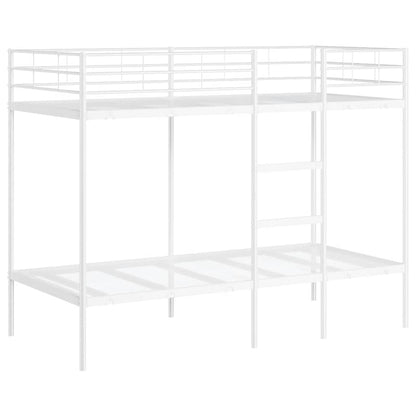 Stapelbed Zonder Matras Staal 100 x 190 cm Wit