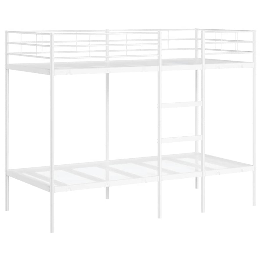 Stapelbed Zonder Matras Staal 100 x 190 cm Wit