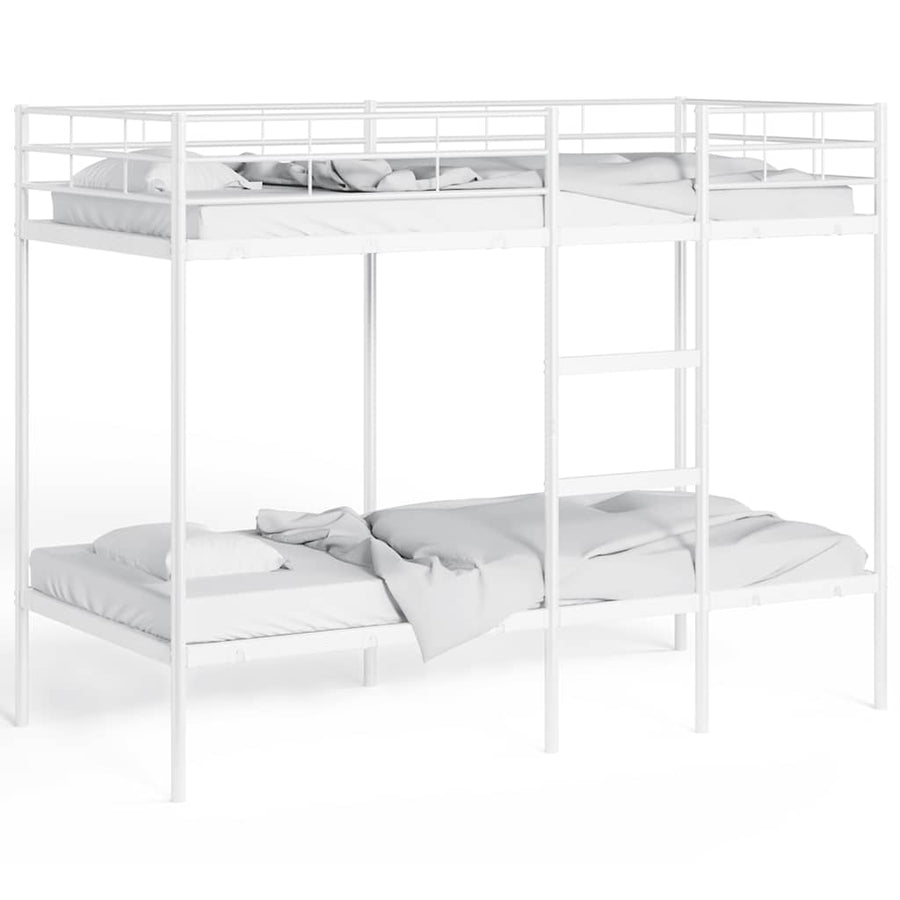 Stapelbed Zonder Matras Staal 100 x 190 cm Wit