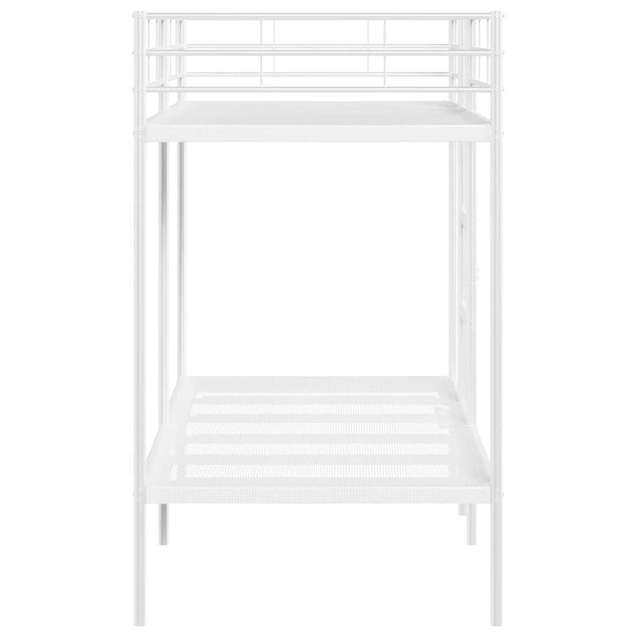 Stapelbed Zonder Matras Staal 100 x 190 cm Wit