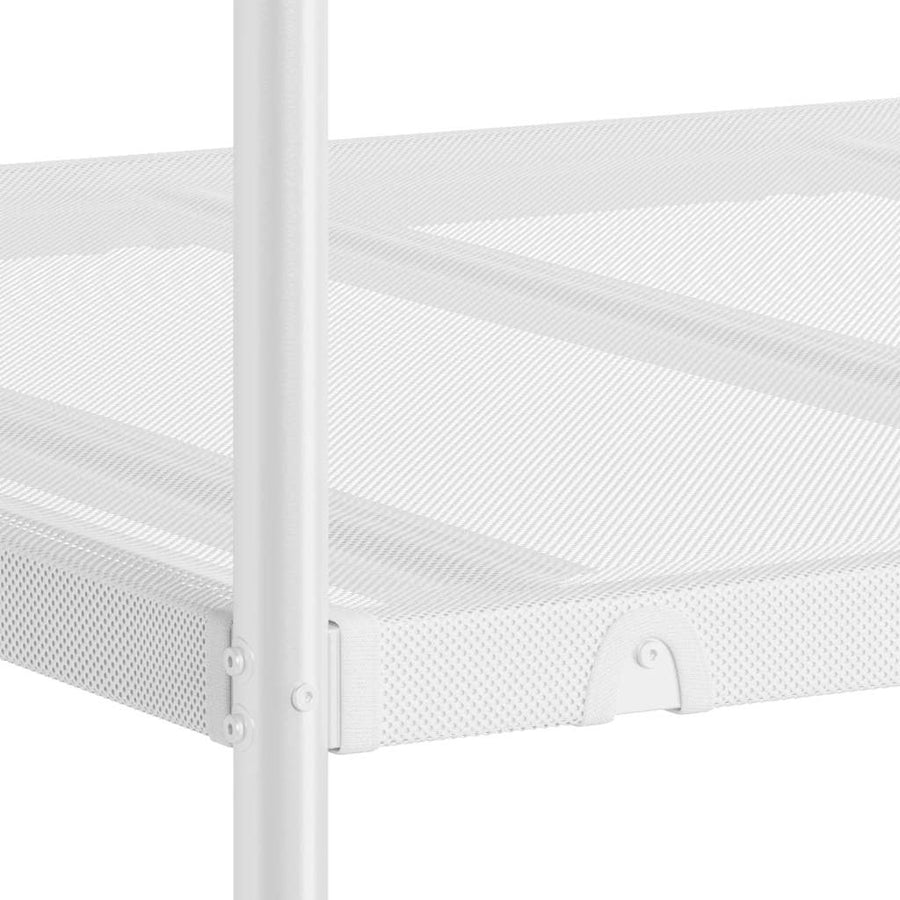 Stapelbed Zonder Matras Staal 100 x 190 cm Wit