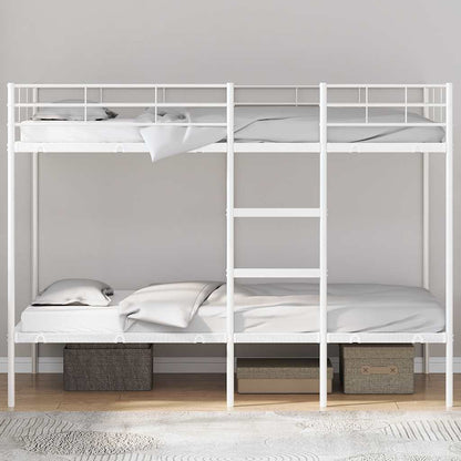 Stapelbed Zonder Matras Staal 100 x 200 cm Wit