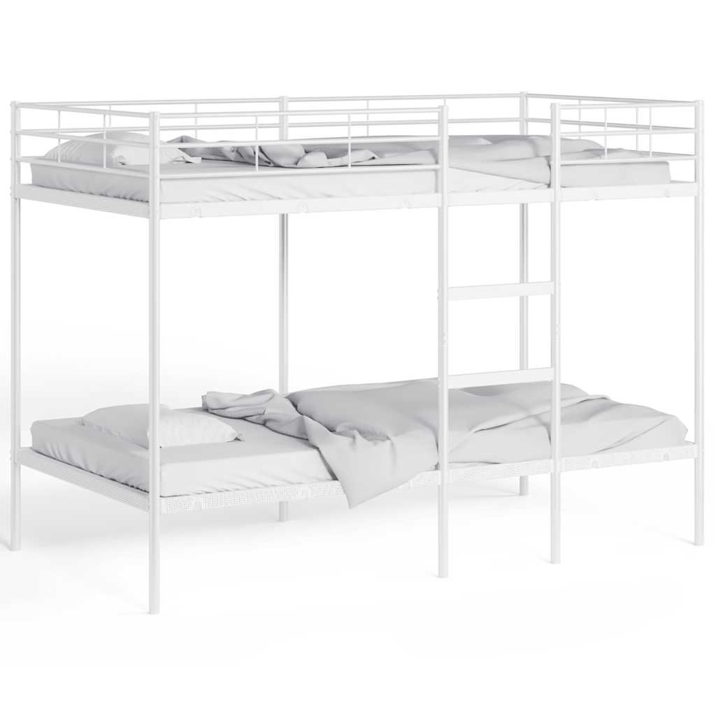 Stapelbed Zonder Matras Staal 100 x 200 cm Wit