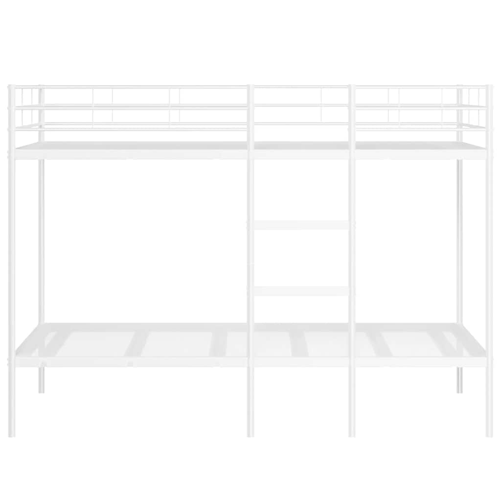 Stapelbed Zonder Matras Staal 100 x 200 cm Wit