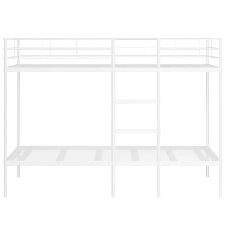 Stapelbed Zonder Matras Staal 100 x 200 cm Wit