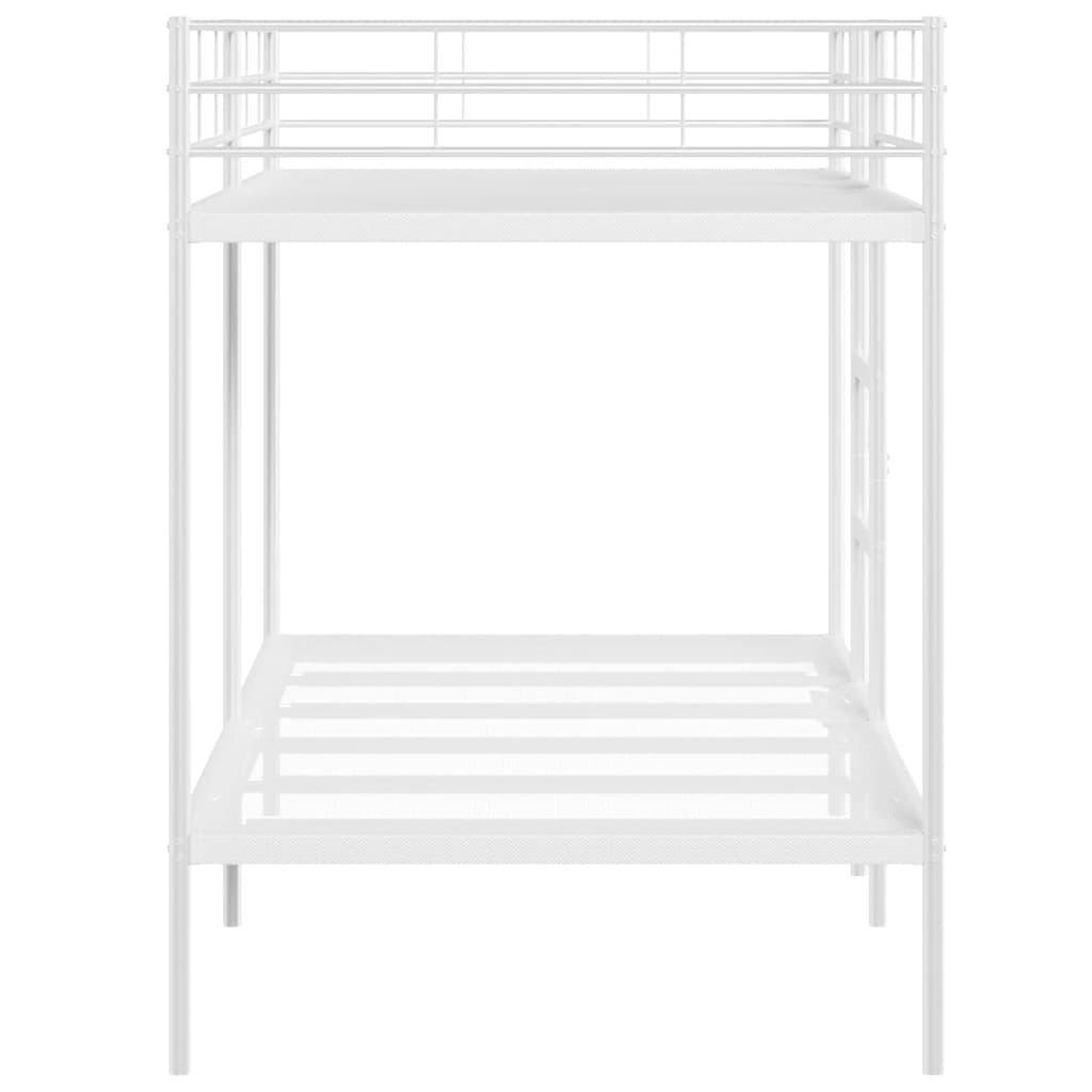 Stapelbed Zonder Matras Staal 100 x 200 cm Wit