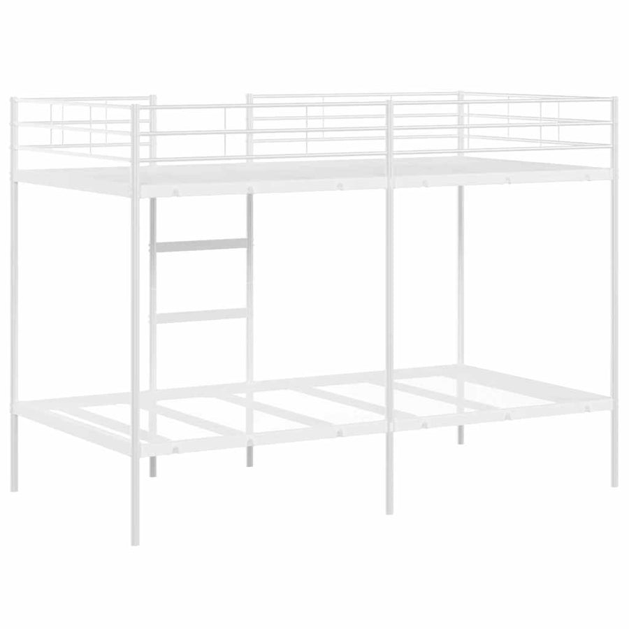 Stapelbed Zonder Matras Staal 100 x 200 cm Wit