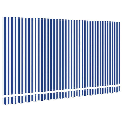 Vervangingsdoek voor zonnescherm Blauw en Wit 380 x 195 cm
