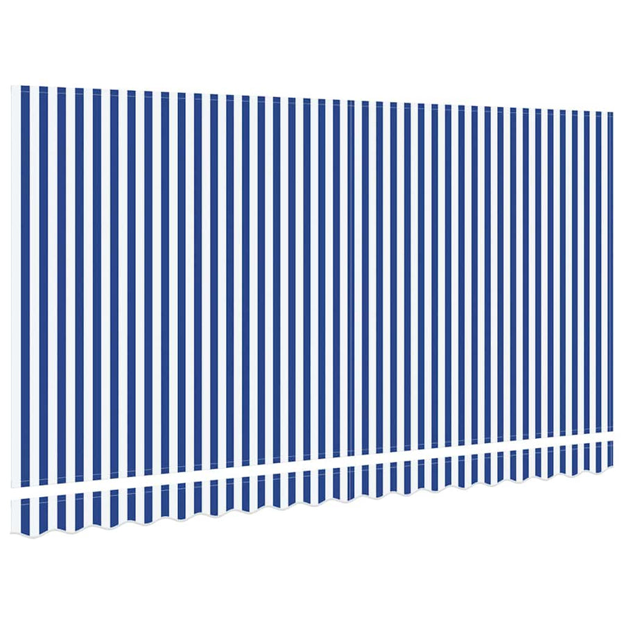 Vervangingsdoek voor zonnescherm Blauw en Wit 380 x 195 cm