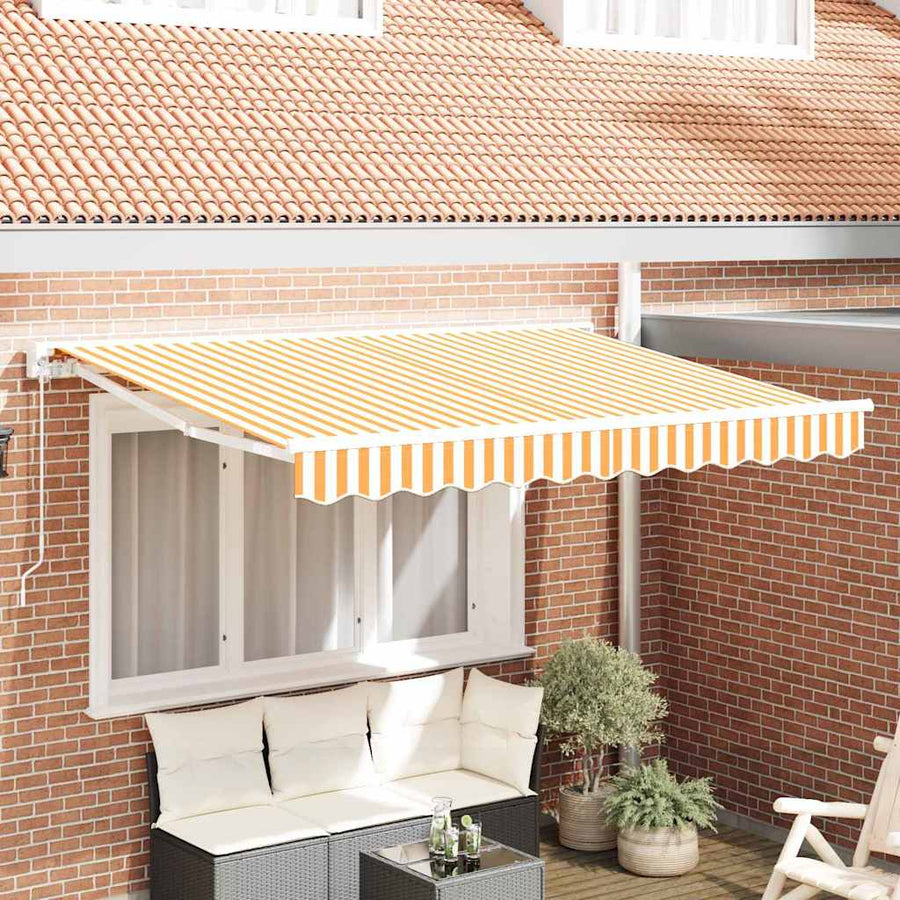 Vervangingsdoek voor zonnescherm Geel en wit 250 x 200 cm