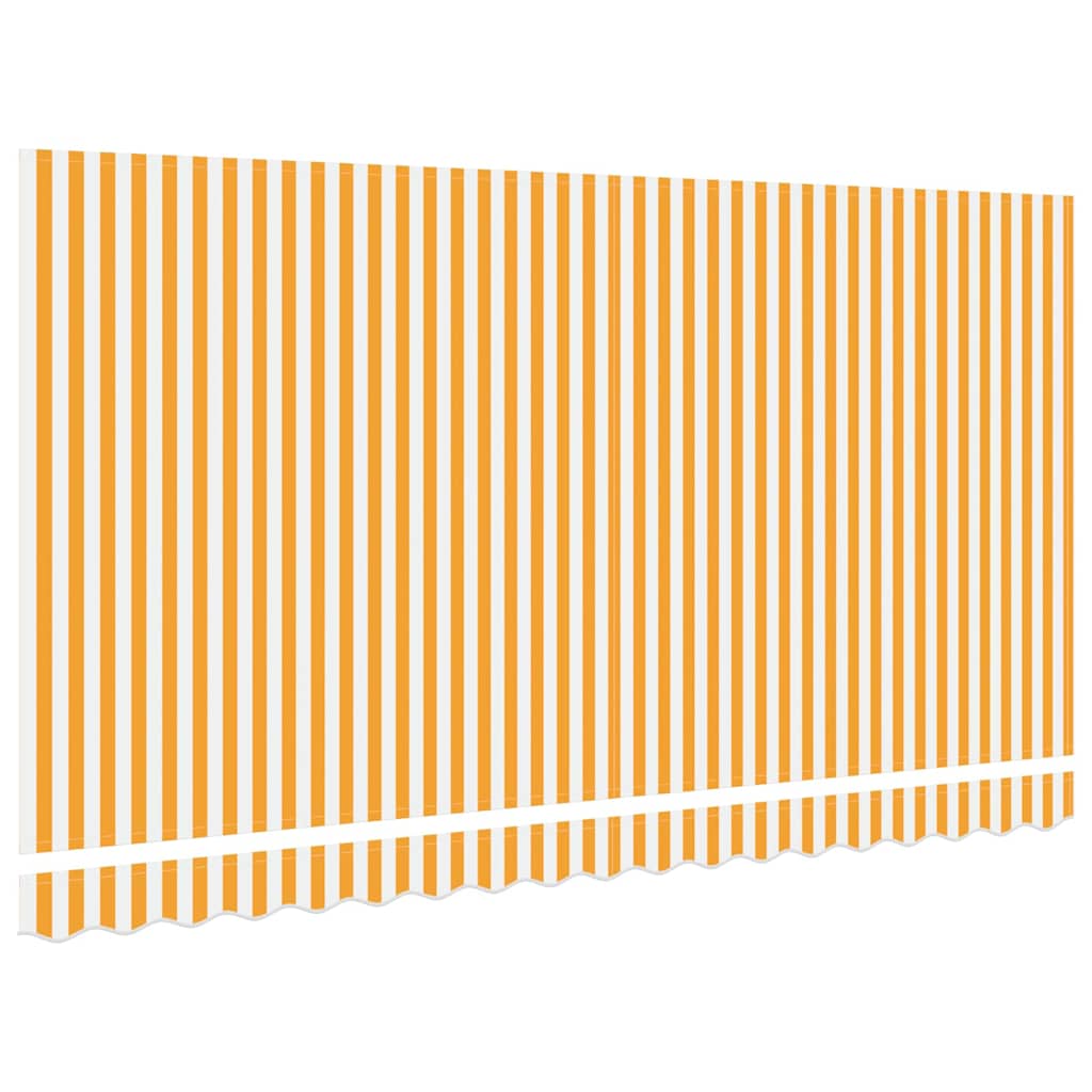 Vervangingsdoek voor zonnescherm Geel en Wit 380 x 195 cm