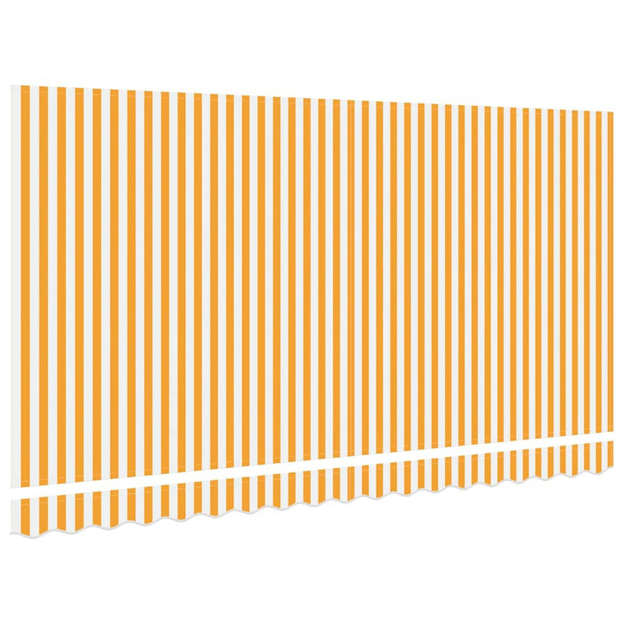 Vervangingsdoek voor zonnescherm Geel en Wit 380 x 195 cm