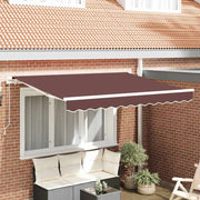 Zonnescherm doek 330x195 cm bruin polyester