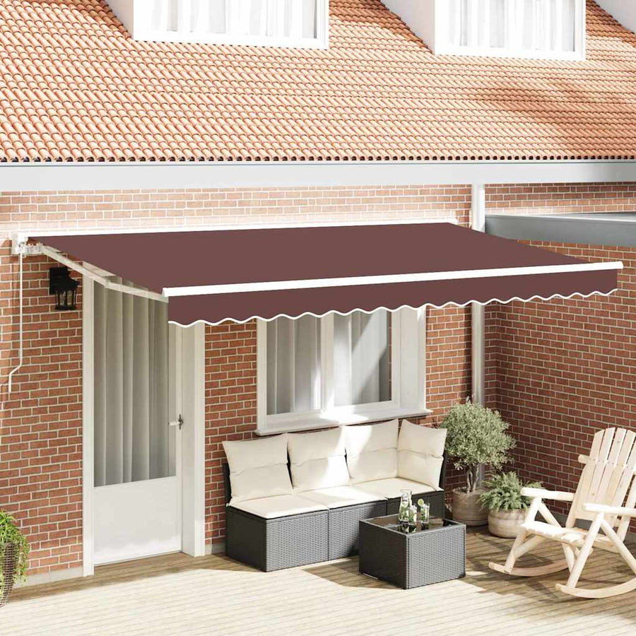 Vervangingsdoek voor zonnescherm Bruin 400 x 200 cm Canvas