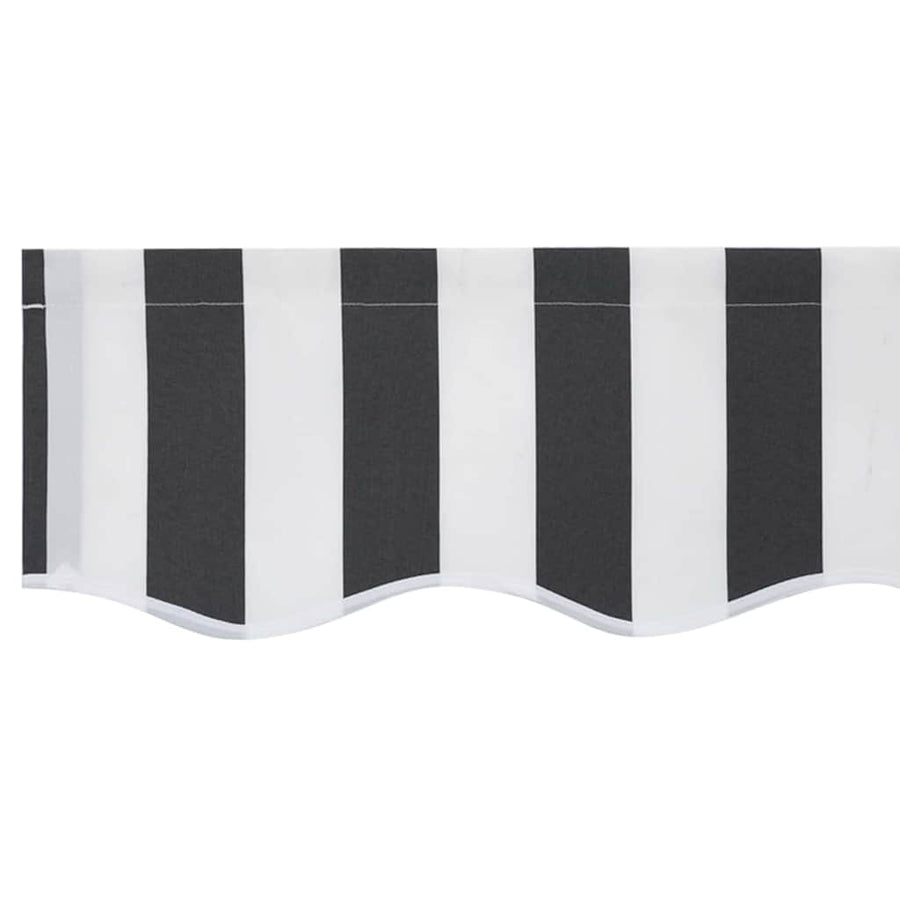 Vervangingsdoek voor zonnescherm Antraciet en Wit 330 x 195 cm