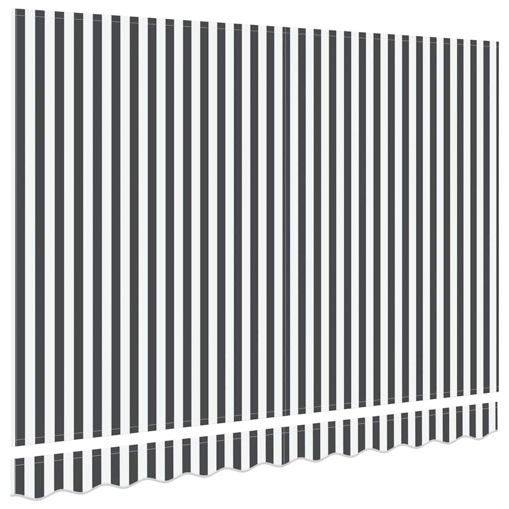 Vervangingsdoek voor zonnescherm Antraciet en Wit 330 x 195 cm